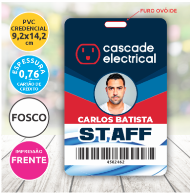 CREDENCIAL EM PVC